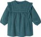 Vertbaudet Babyjurk in ribfluweel groenblauw