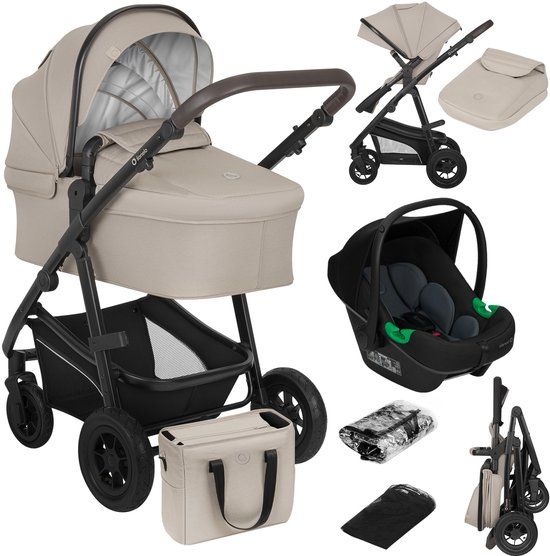 Lionelo Bianka - Kinderwagen 3 in 1 - incl. autostoel - 0-22kg - Beige