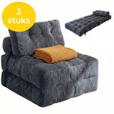 Moeve Slaapbank 1 persoons - 3 stuks - Grijs