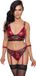 Cottelli Bra Set Bondage - Rood & Zwart