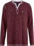 Babista heren shirt met lange mouwen - 48 - donkerrood - Plus Size