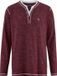 Babista heren shirt met lange mouwen - 48 - donkerrood - Plus Size