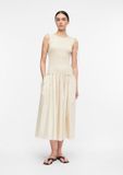 comma - Vrouwen Jurk - Lichtbeige - Maat 34