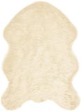 vidaXL - Imitatie schapenvacht vloerkleed TAFALLA crèmekleurig polyester 60 x 90 cm