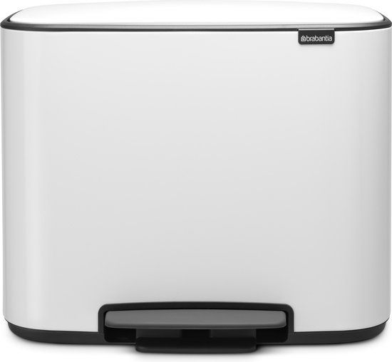Brabantia Bo Pedal Bin - 11 + 23 Litres - White - 121142