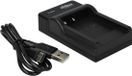vhbw Chargeur USB-C compatible avec Sony Cybershot DSC-W610, DSC-W620, DSC-W570, DSC-W630 appareil photo/caméscope - station de charge + câble USB-C avec indicateur de charge