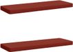 vidaXL - 2-delige Bankkussens VUGHT - 2 st - 100% Polyester - Rood
