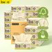 BABO Sacs à mouchoirs en fibre de bambou non blanchie norme UE, 3 plis 133×200mm 100 feuilles/sac, 30 sacs/boîte, double certification de qualité