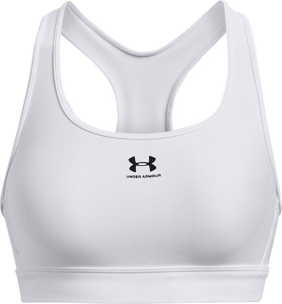 Under Armour UA HG Armour Mid Padless Sportbeha - Wit - Dames - Maat M
