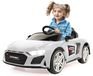 Audi Voiture électrique pour enfant, Audi R8, blanc, batterie 18V