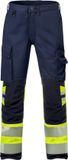 Fristads Hi Vis Broek Stretch Klasse 1 2705 Plu - Hi-Vis geel/marineblauw - C64
