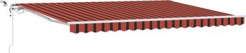 vidaXL Parasol électrique avec LED et capteur 4,5 x 3,5 m Orange Polyester