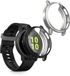 kwmobile 2x housse de montre connectée compatible avec Garmin vivoactive 5 / active 5 étui - Couvercle de montre de sport en silicone - Boîtier de suivi d'activité en noir / argent