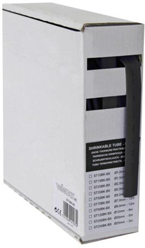 Velleman Thermische Krimpkous 20.0mm - Zwart - 5m