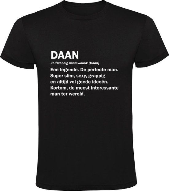 Sol's Daan grappig Heren T-shirt Zwart - 5XL