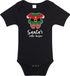 Bellatio Decorations kerst baby rompertje - Kerst elfje - zwart - Santa little helper - kerstdiner 68