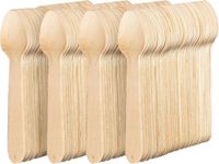 Matana – 200 Houten Lepels – Biologisch Afbreekbaar & Composteerbaar – Voor BBQ & Picknicks