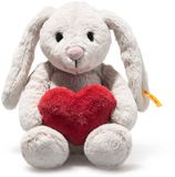 Steiff Hoppie Rabbit Love 16cm Light Grey