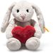 Steiff Hoppie Rabbit Love 16cm Light Grey