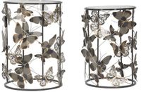 Mauro Ferretti Tafel Farfalle Set 2pcs 41,3×55 cm Multicolor Metaal