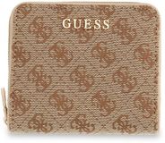 GUESS Jessa SLG Zip Around Wallet Latte Logo Lichtbruin