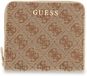 GUESS Jessa SLG Zip Around Wallet Latte Logo Lichtbruin