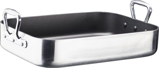 GSW Aluminium Braadslede - 44x31cm - Keramische Anti-aanbaklaag - Grijs