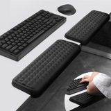 Merkloos / Sans marque L-vormige elleboogsteunset voor bureau, bestaande uit twee antislipkussentjes van traagschuim. Ergonomische randkussentjes voor het bureau die ondersteuning bieden aan polsen en armen (afmetingen: 30 x 10 cm).