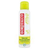 Borotalco Yellow Active Spray Deodorant Formula without Alcohol and Talc with Anti-Odor Molecules 48 Hours Effectiveness Cedar and Lime Scent 150ml