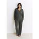 Etam Gilet de pyjama côtelé Berenice S Anthracite Femme