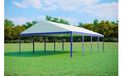 Tente de réception 6x8 m STANDARD PLUS – PVC 500 g/m², ignifuge, tubes en acier galvanisé Ø38 mm, jusqu'à 96 personnes - Bleu-blanc