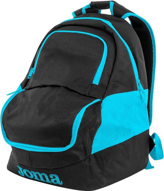Backpack Joma Diamond II Black-Fluor Turquoise - Unisex - Synthetic - Daypack - 0 l