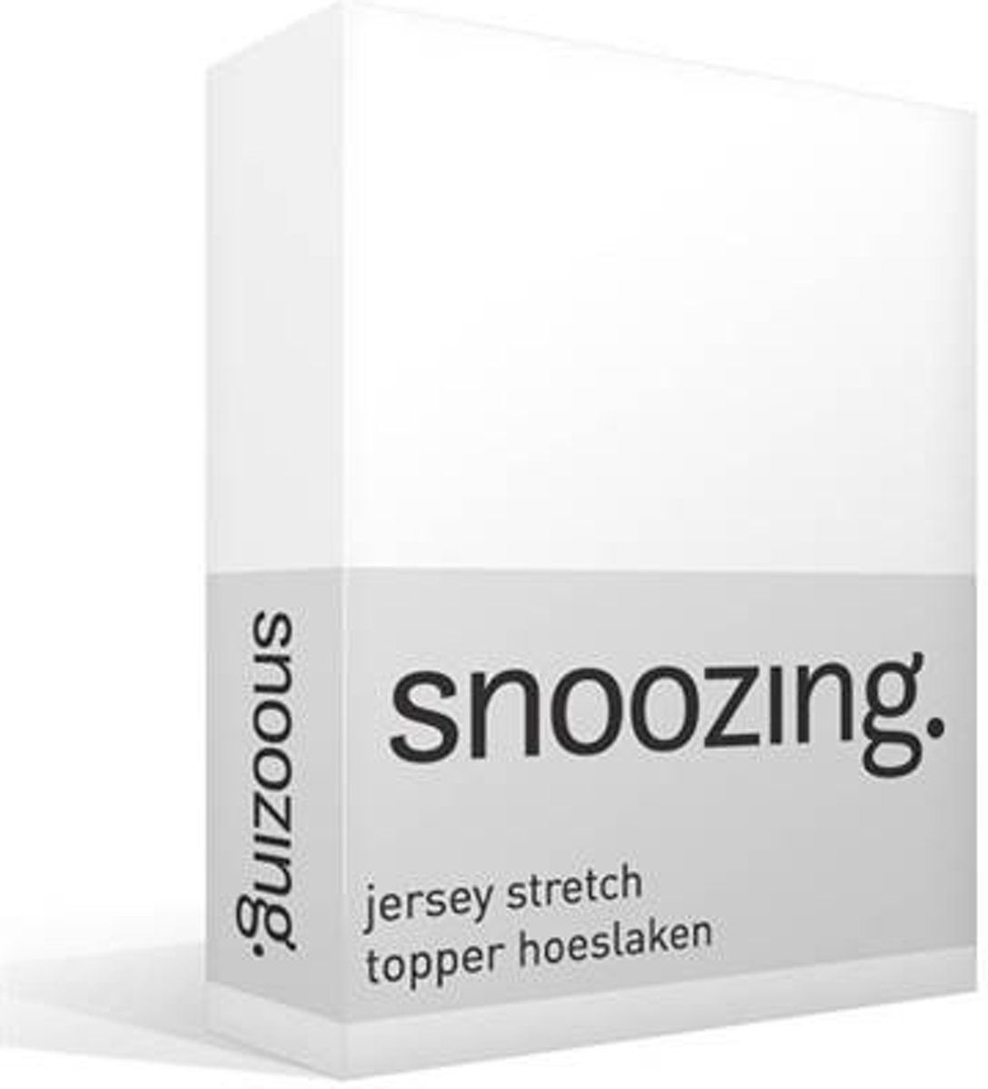 Snoozing Jersey Stretch - Topper - Hoeslaken - Eenpersoons - 70/80x200/220 cm - Wit