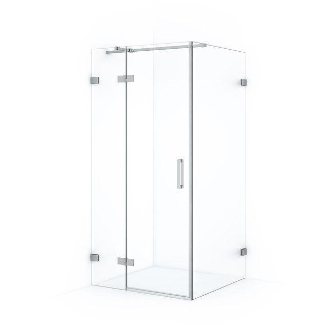Maxaro Douchecabine Diamond 90x80cm 8mm Helder Veiligheidsglas Chroom met Draaideur