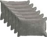 vidaXL - Taie d'oreiller - 6 pièces - Bois - Gris foncé - 50 x 75 cm - Tissu chenille