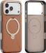 TORRAS Ostand Q Pro Leather - Hoesje Geschikt voor Apple iPhone 17 Pro Max - Compatibel met MagSafe - 360° Draaibare Magnetische Standaard - Back Cover Kickstand Ring - Bruin
