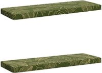 vidaXL - 2-delige bankkussens - VUGHT - 2 stuks - 100% Polyester - Bladontwerp
