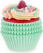 Kinvara Muffin en cupcakes maken vormpjes - papier - groen - set 300x stuks - dia 11 cm