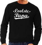 Bellatio Decorations Coolste papa cadeau sweater zwart heren - zwarte Coolste papa kado trui XL