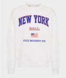 Ball Sweatshirt Ball L. Taylor Wit Unisex S Lange mouw Ronde hals Biologisch katoen