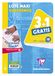Clairefontaine 663164C Pak met 4 Geniete Schriften - A4 21x29,7 cm - 96 Pagina’s Geruit 4x4 mm - Wit Papier 90 g - Gecoate Kartonnen Omslag - Willekeurige Kleur