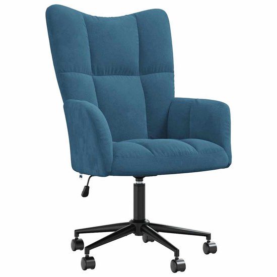 vidaXL Relaxstoel fluweel blauw