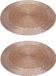 Merkloos 2x stuks placemats/onderleggers champagne rond D35 cm