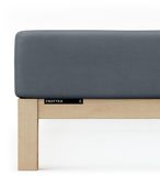 schlafgut Frottex Hoeslaken XL - 180x200 - 200x200 556 Grey Deep