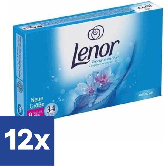 Lenor Droogtrommeldoekjes Aprilfris 3 x 34 Doekjes
