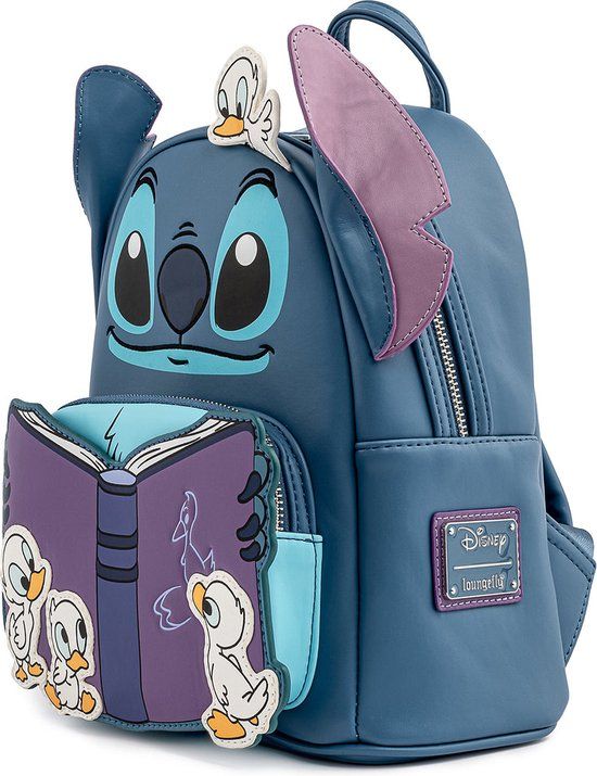 Loungefly Disney Lilo & Stitch Storytime Duckies Mini Backpack - Blue/Purple