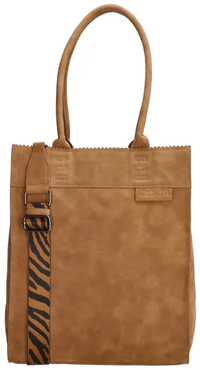 Zebra Natural Shopper Merel met rits Camel