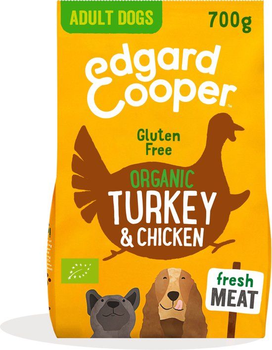 Edgard & Cooper Bio Organic Turkey Adult - 700g - Puppy (1-12 maanden)
