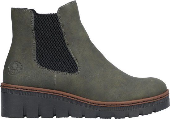 Rieker Dames X9172 Chelsea-laarzen - Groen - Maat 39