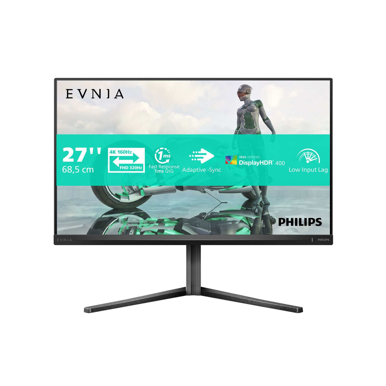 Philips Evnia 27M2N3800A 27 inch 4K Gaming Monitor - 320Hz, HDR400, IPS
